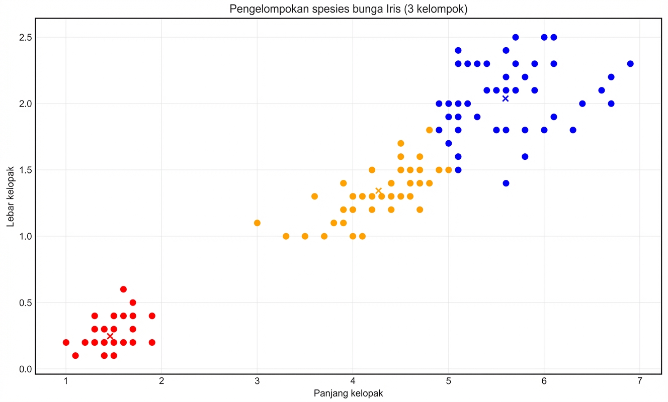 klastering iris tiga klaster