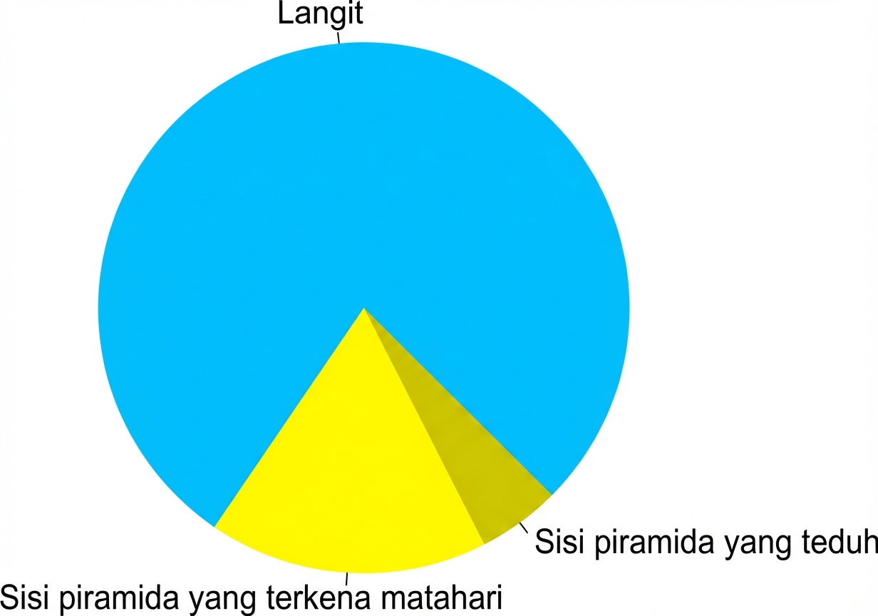 Diagram pai menampilkan piramida dan langit