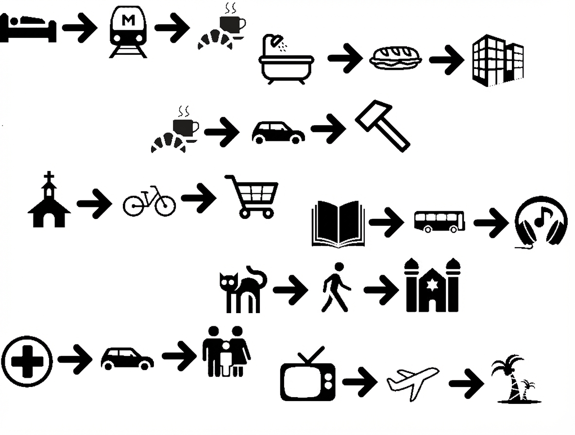 aneka ikon merepresentasikan banyak aktivitas