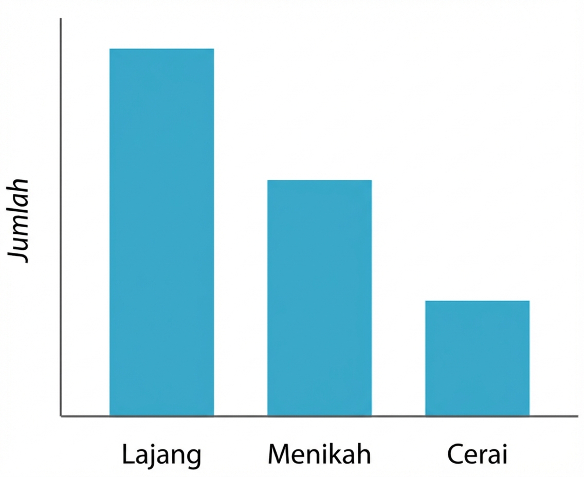 diagram batang jumlah status pernikahan