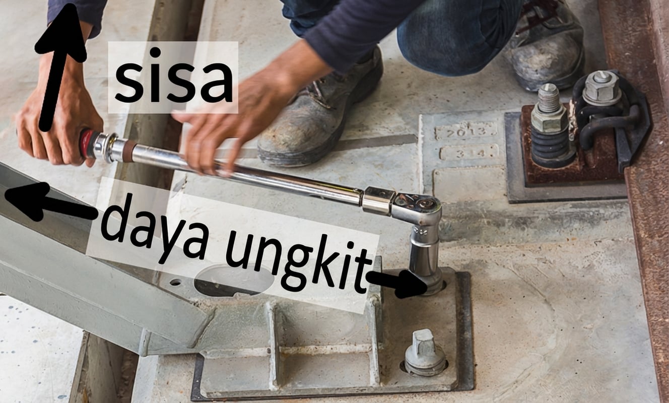 Seseorang memutar kunci pas