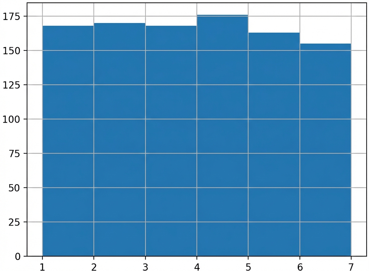histogram 1000 lemparan