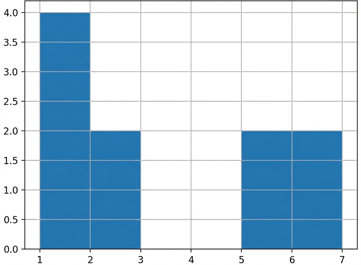 histogram 10 lemparan