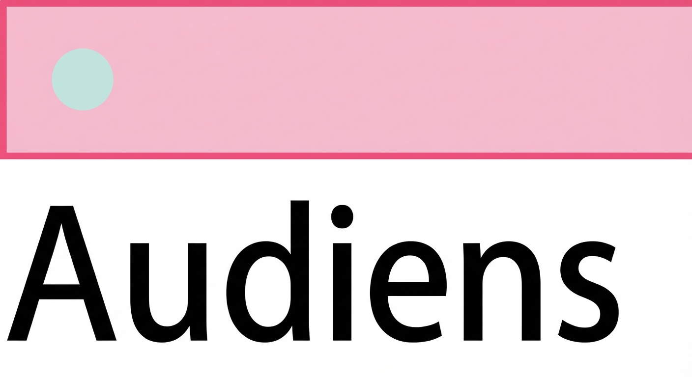 Sebuah lingkaran dengan kata audience