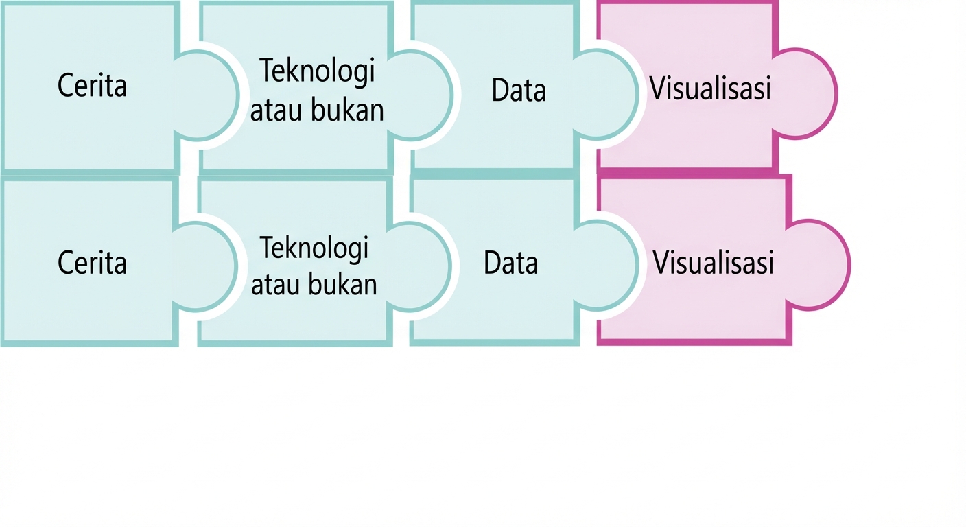Potongan puzzle dengan kata viz