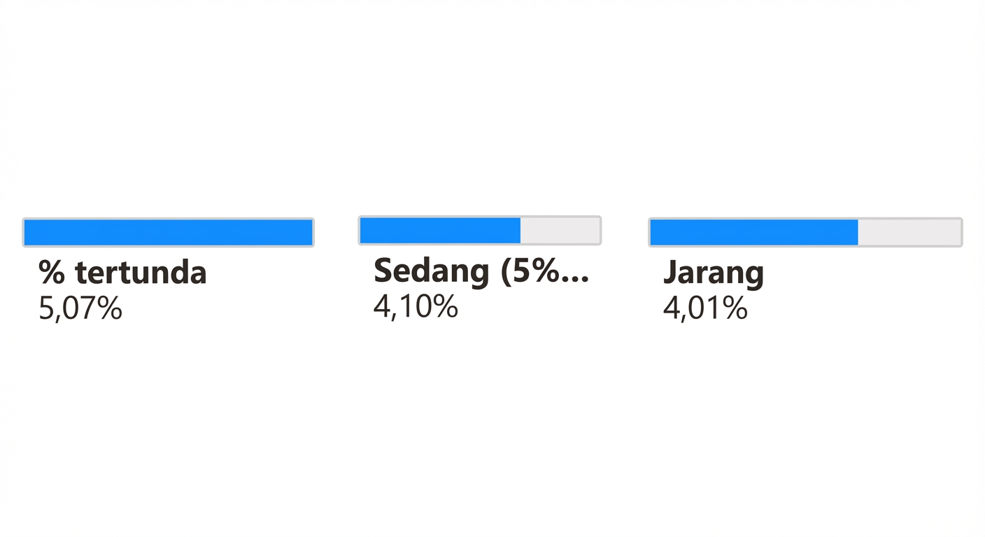 Node anak dari level kedua, variabel Demand Type, dan persentase pesanan backorder terkait.