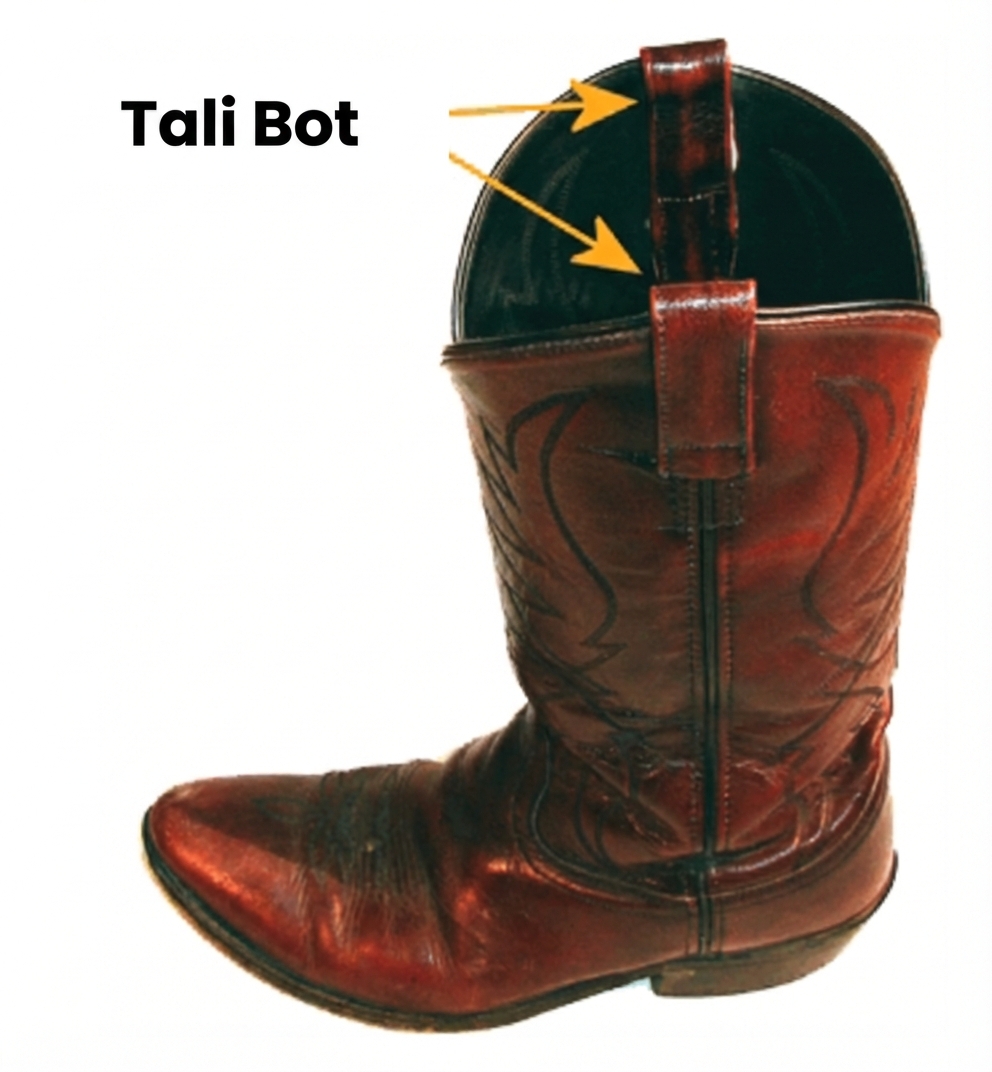 Sebuah sepatu bot koboi.