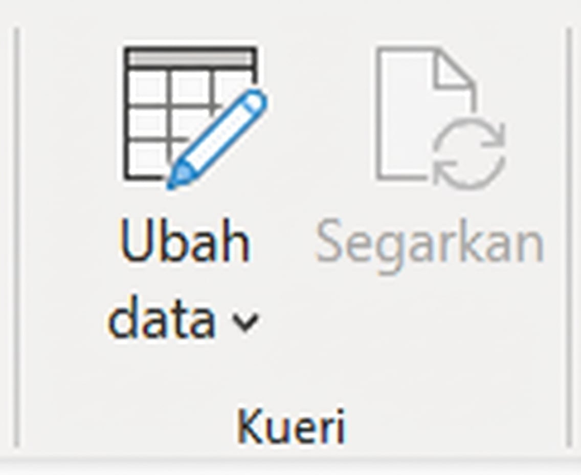 Tangkapan layar panel Applied Steps di Power Query Editor, yang menampilkan rangkaian langkah transformasi yang diterapkan pada data.
