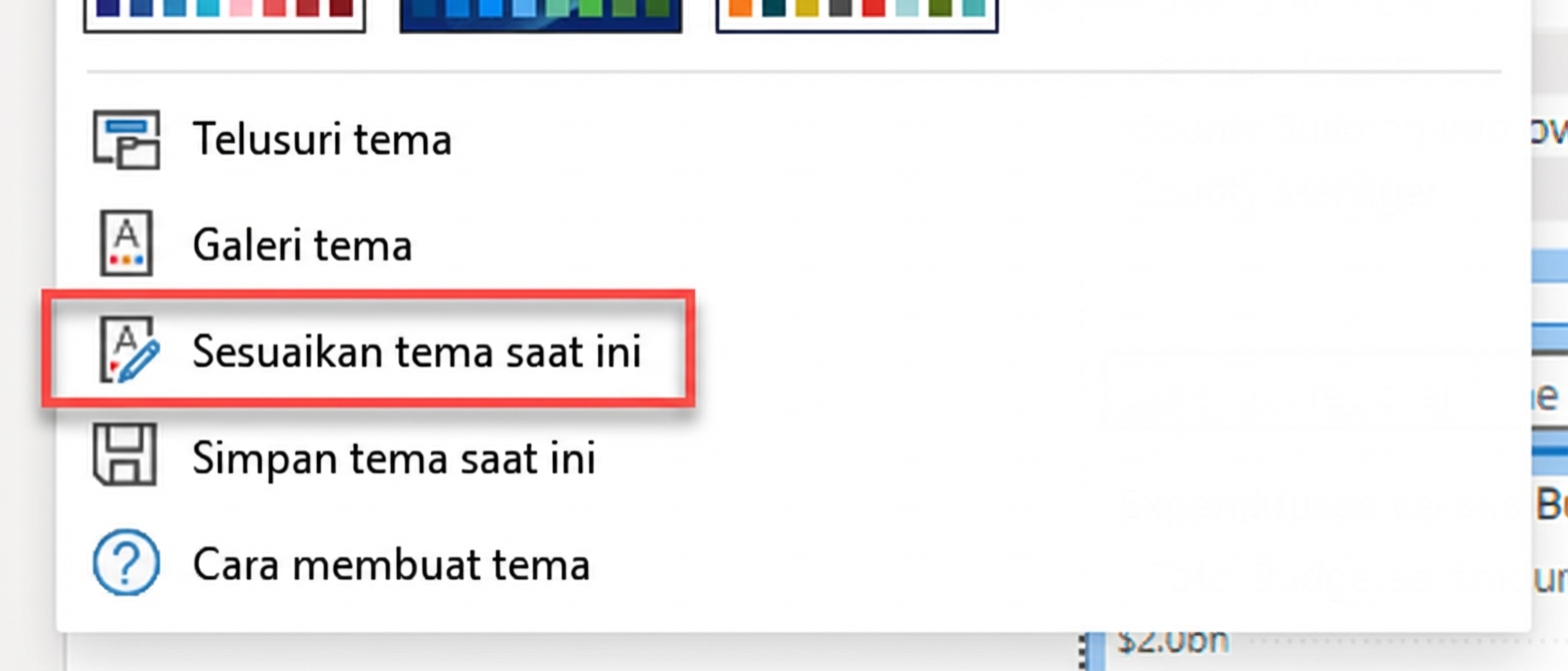Sesuaikan tema saat ini.
