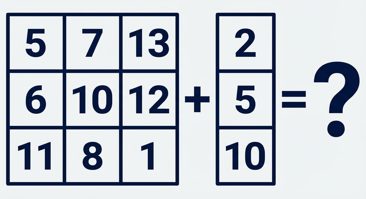 Grafik yang menunjukkan dua array dengan bentuk berbeda dijumlahkan