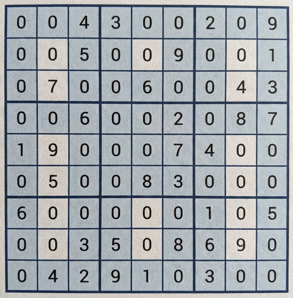 Permainan sudoku yang belum diurutkan