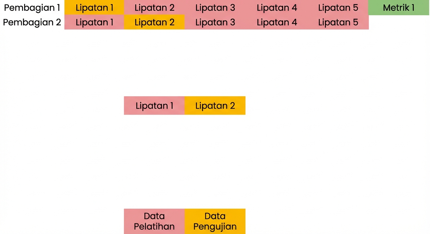 lipat 1, 3, 4, dan 5 sebagai data latih