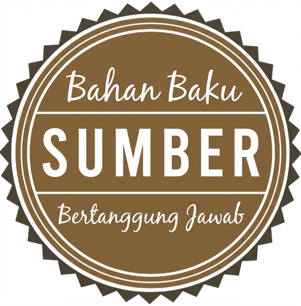 Logo dengan frasa 'Responsibly Sourced Ingredients'.