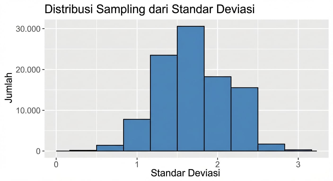 histogram dari seratus ribu simpangan baku sampel.png