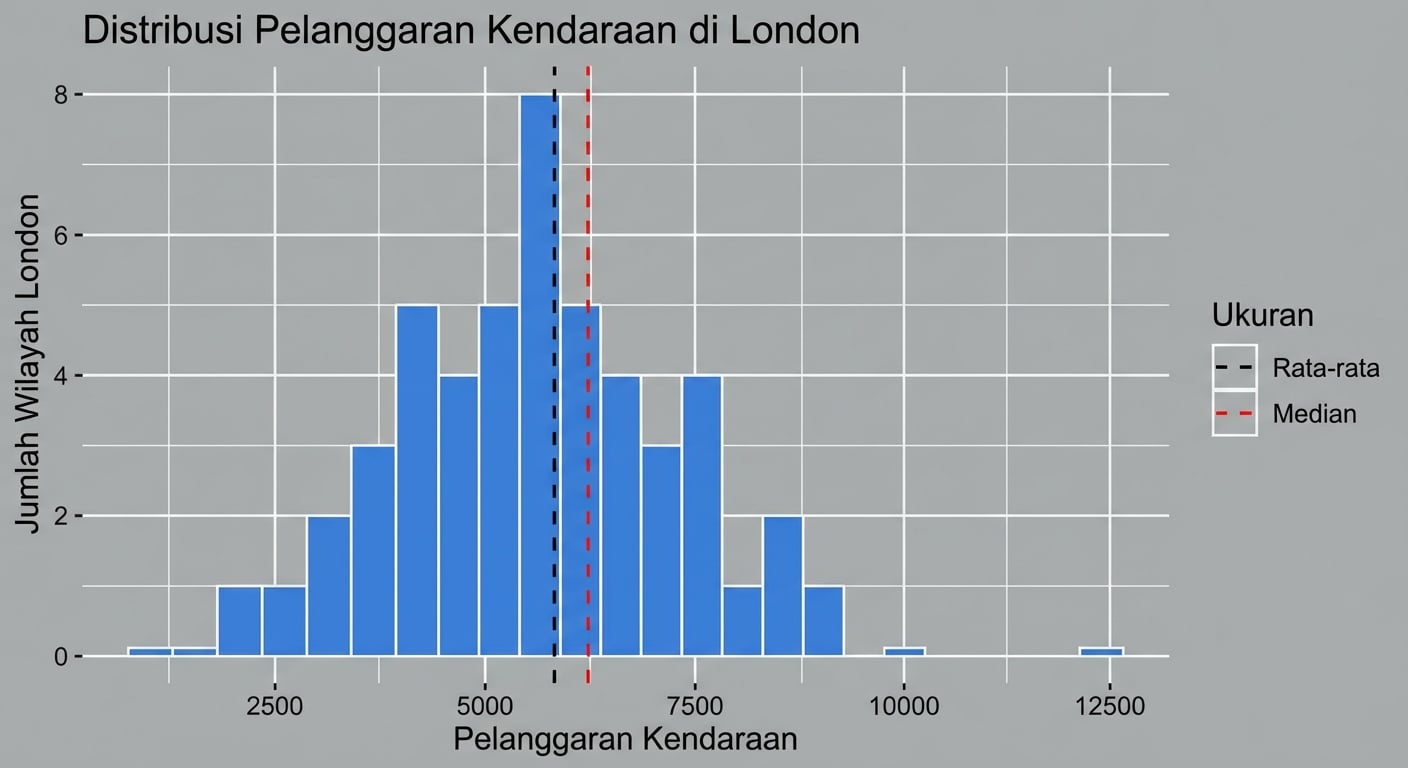 histogram kejahatan kendaraan dengan garis vertikal putus-putus hitam (mean) dan merah (median).png