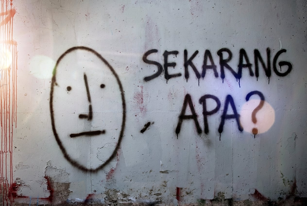 grafiti di dinding bertuliskan what now.jpg