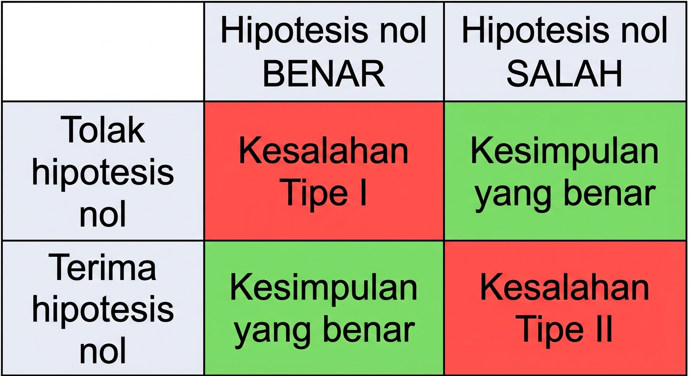 Benar menolak hipotesis nol