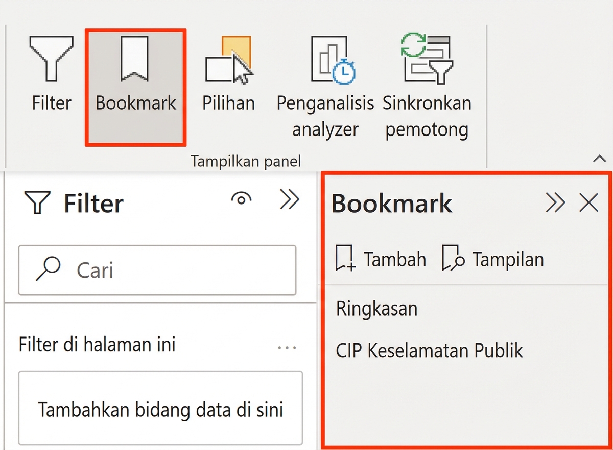 Navigator bookmark, termasuk cara mengaktifkannya