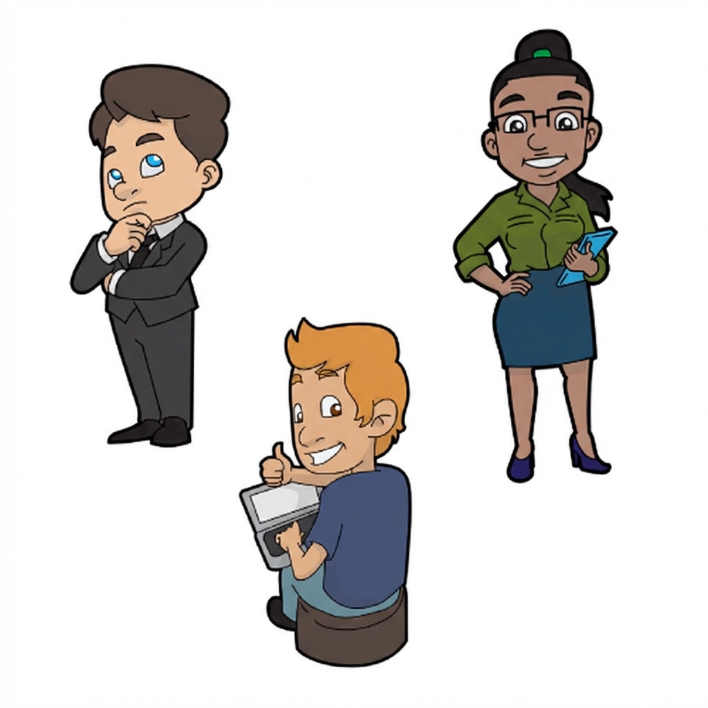 grafik menggambarkan orang yang berbeda