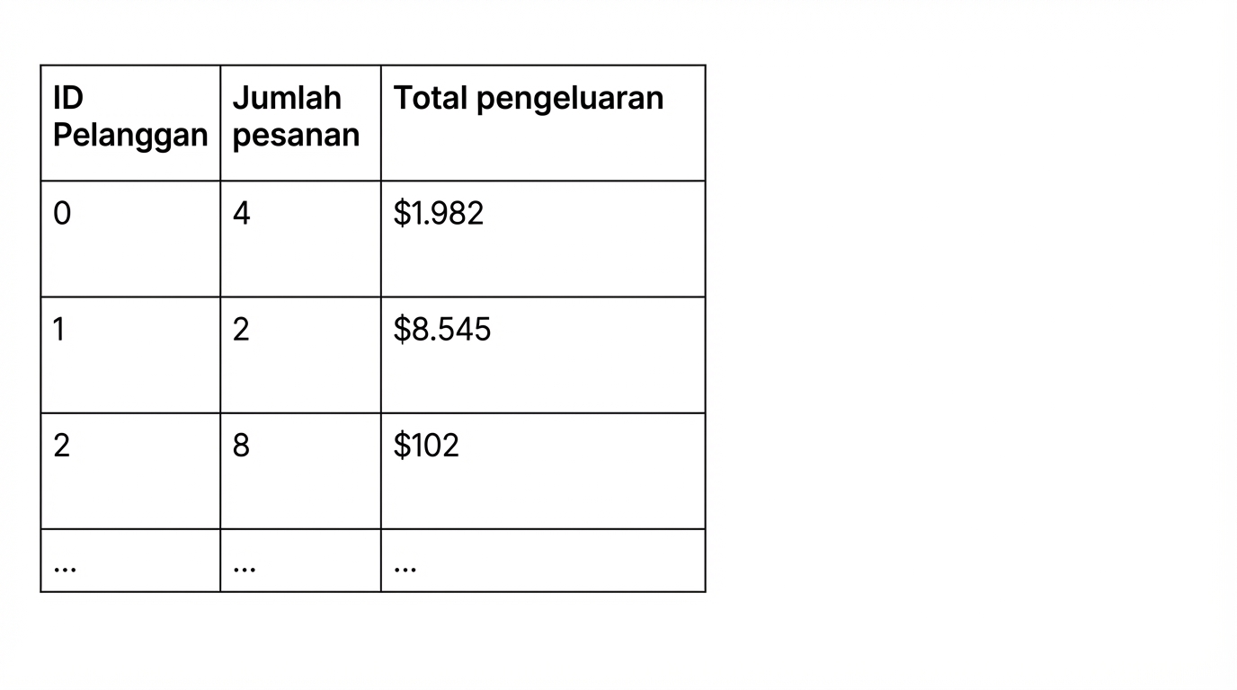 Contoh data pelanggan