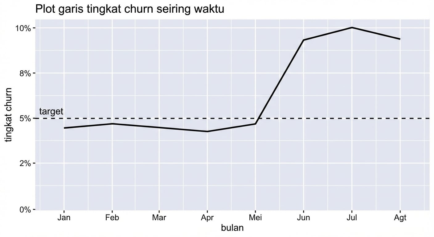 plot garis tingkat churn