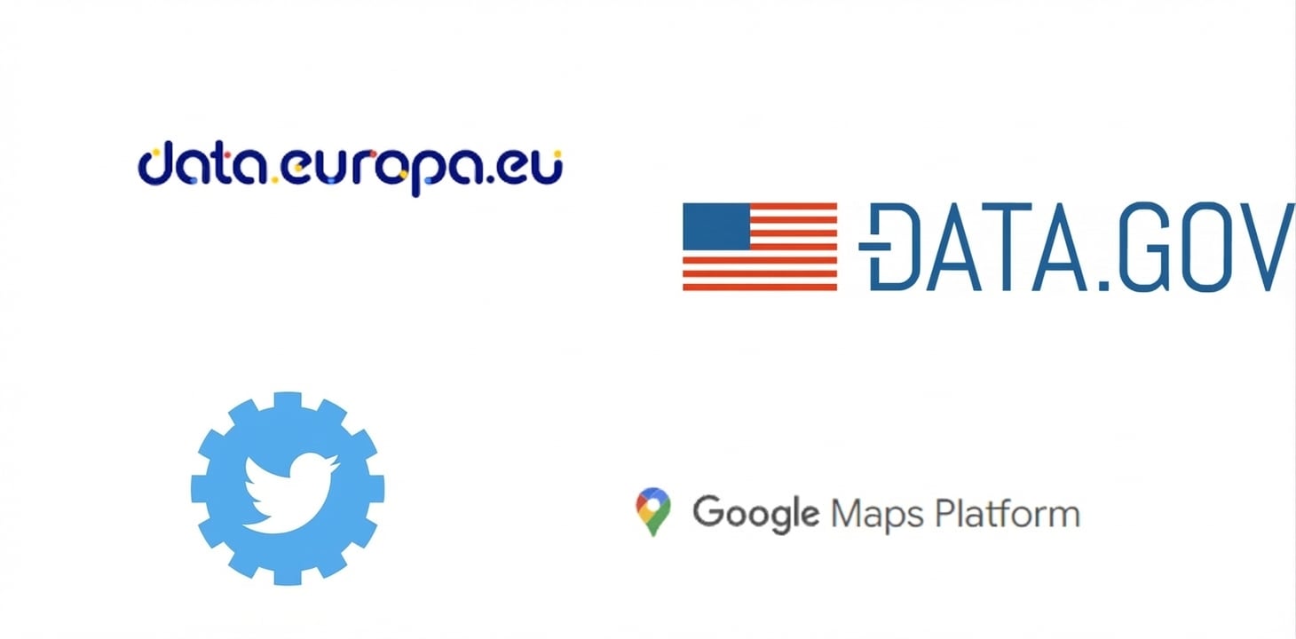 Logo portal data terbuka UE/AS dan beberapa API