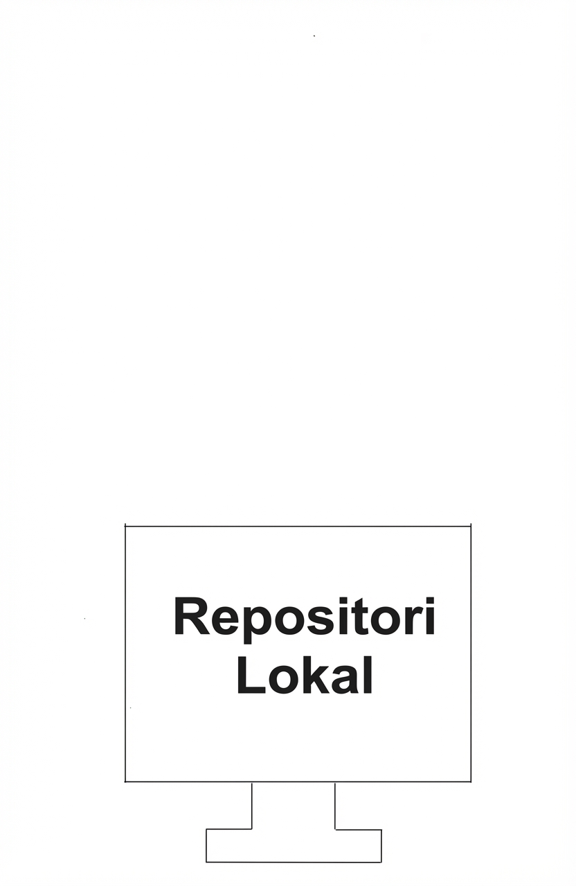 repo lokal di dalam komputer desktop