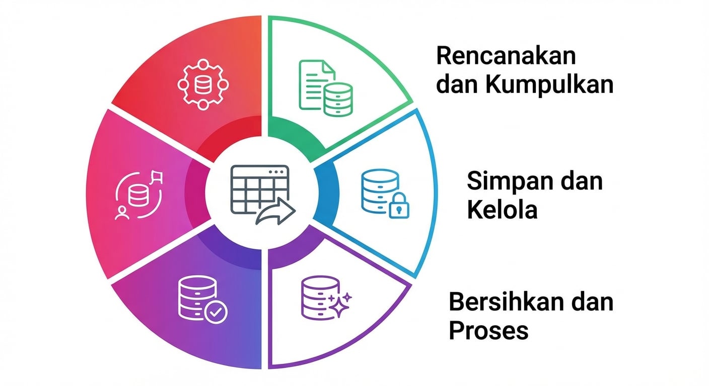 siklus hidup data bersihkan dan proses
