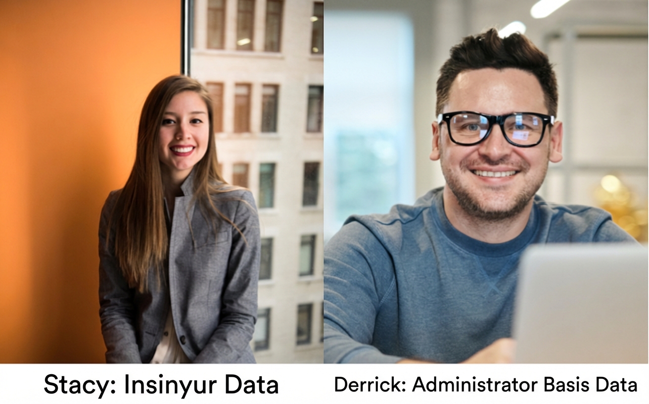 Perempuan bernama Stacy dan laki-laki bernama Derrick