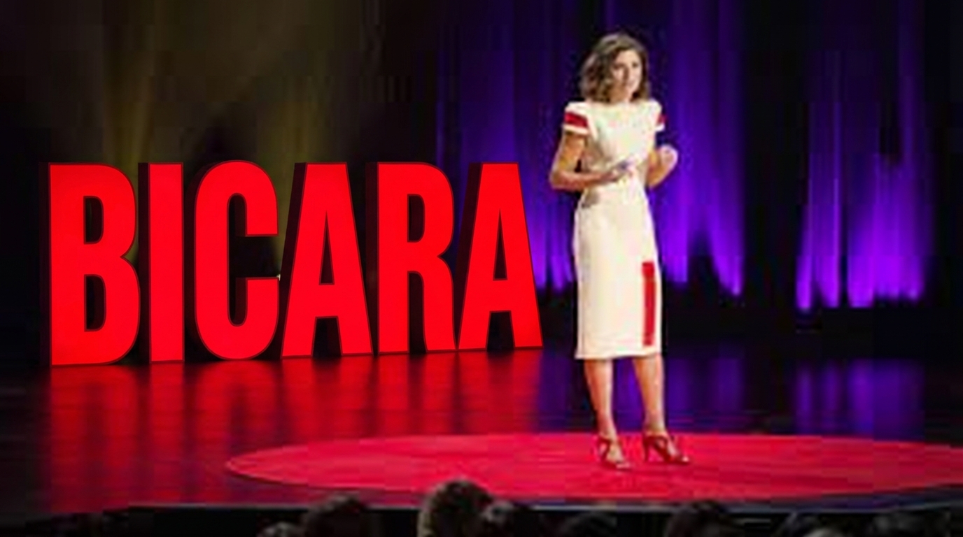 Seorang wanita yang tampil dalam sebuah TED talk