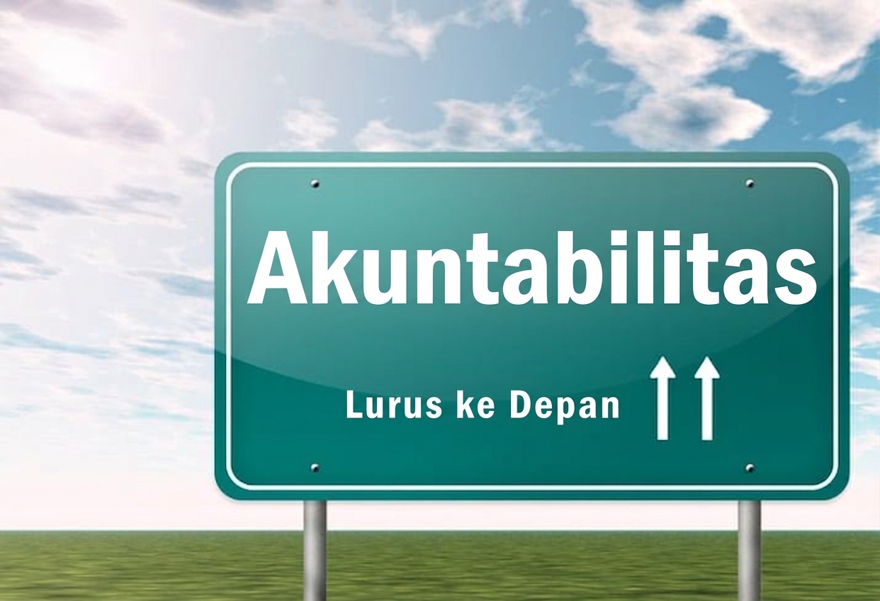 Rambu jalan bertuliskan accountability ahead