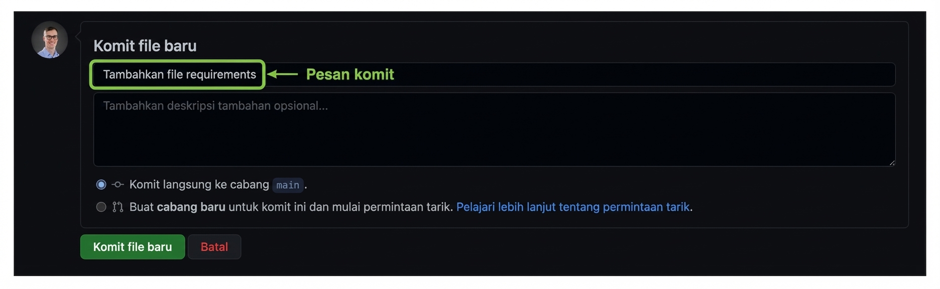 pesan commit Add requirements file