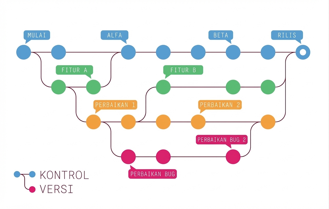 Alur kerja kontrol versi