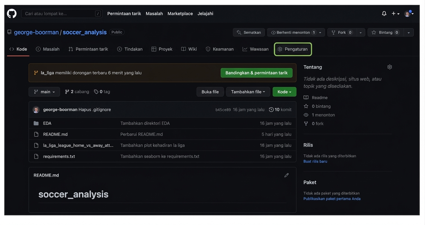 Bagian Settings repo disorot