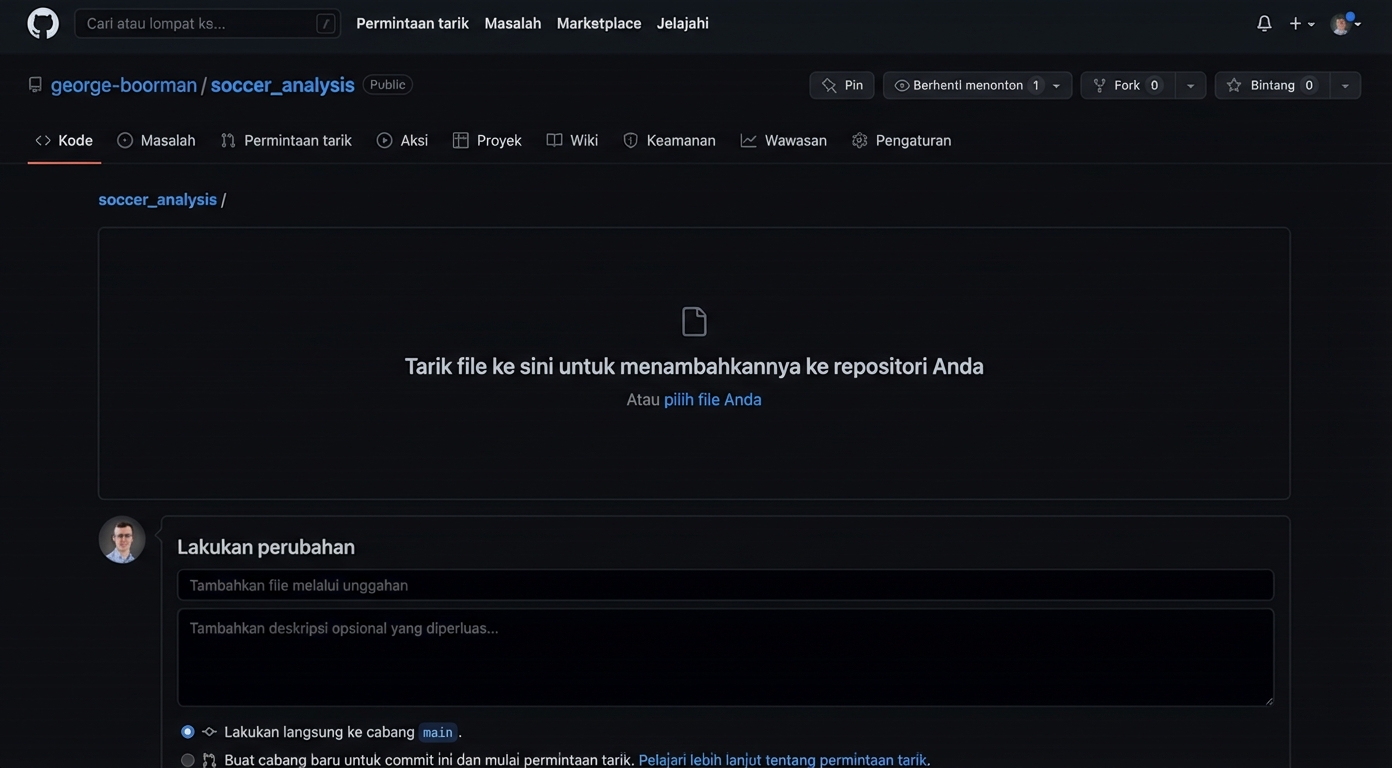 seret file untuk menambahkannya ke repo