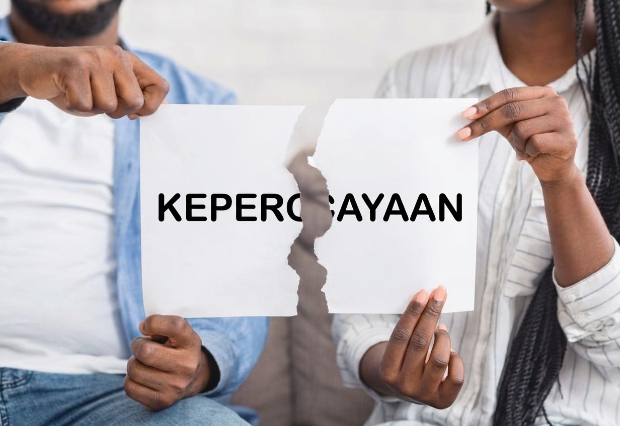 Merobek kertas bertuliskan trust