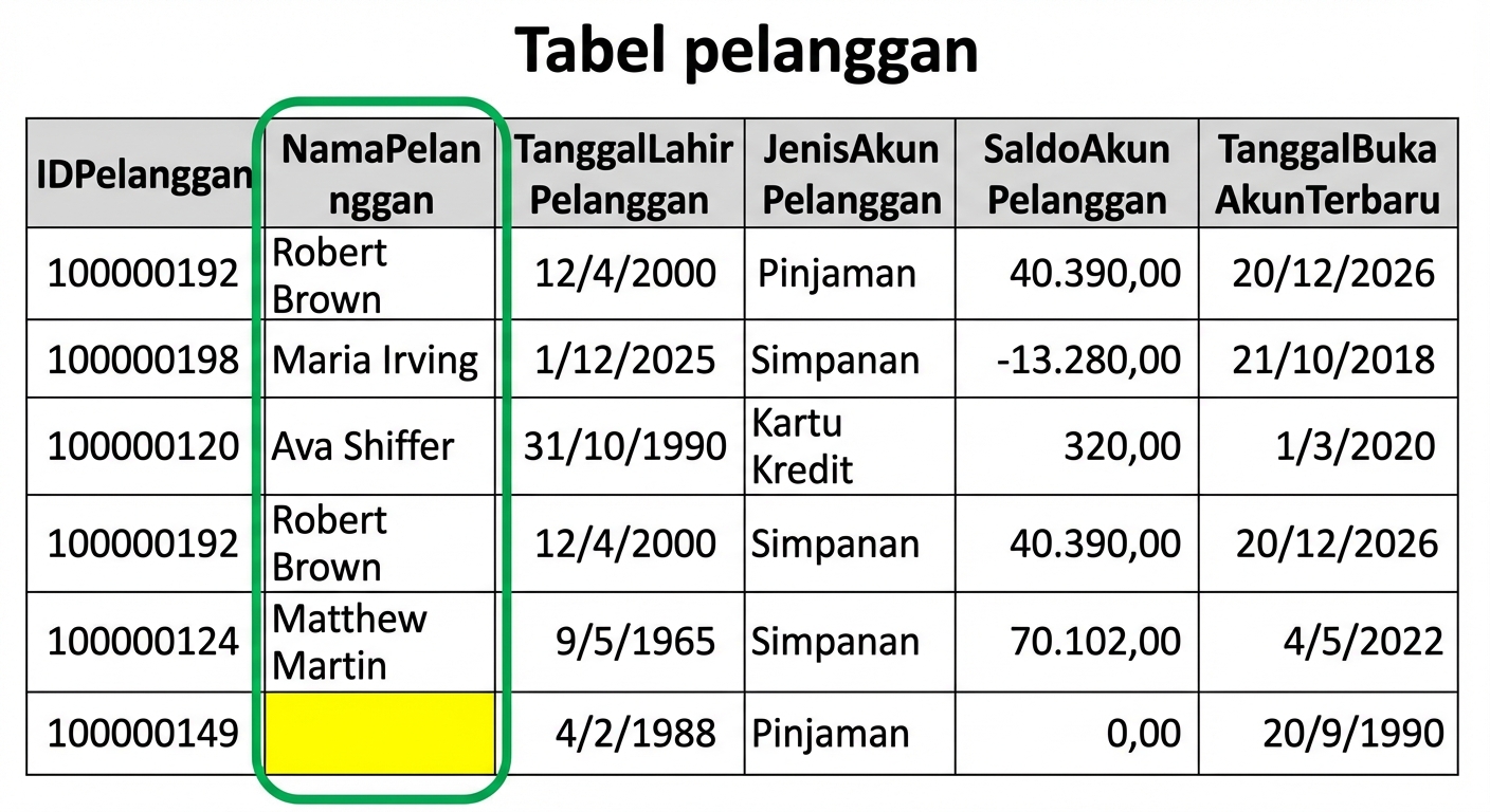 tabel data