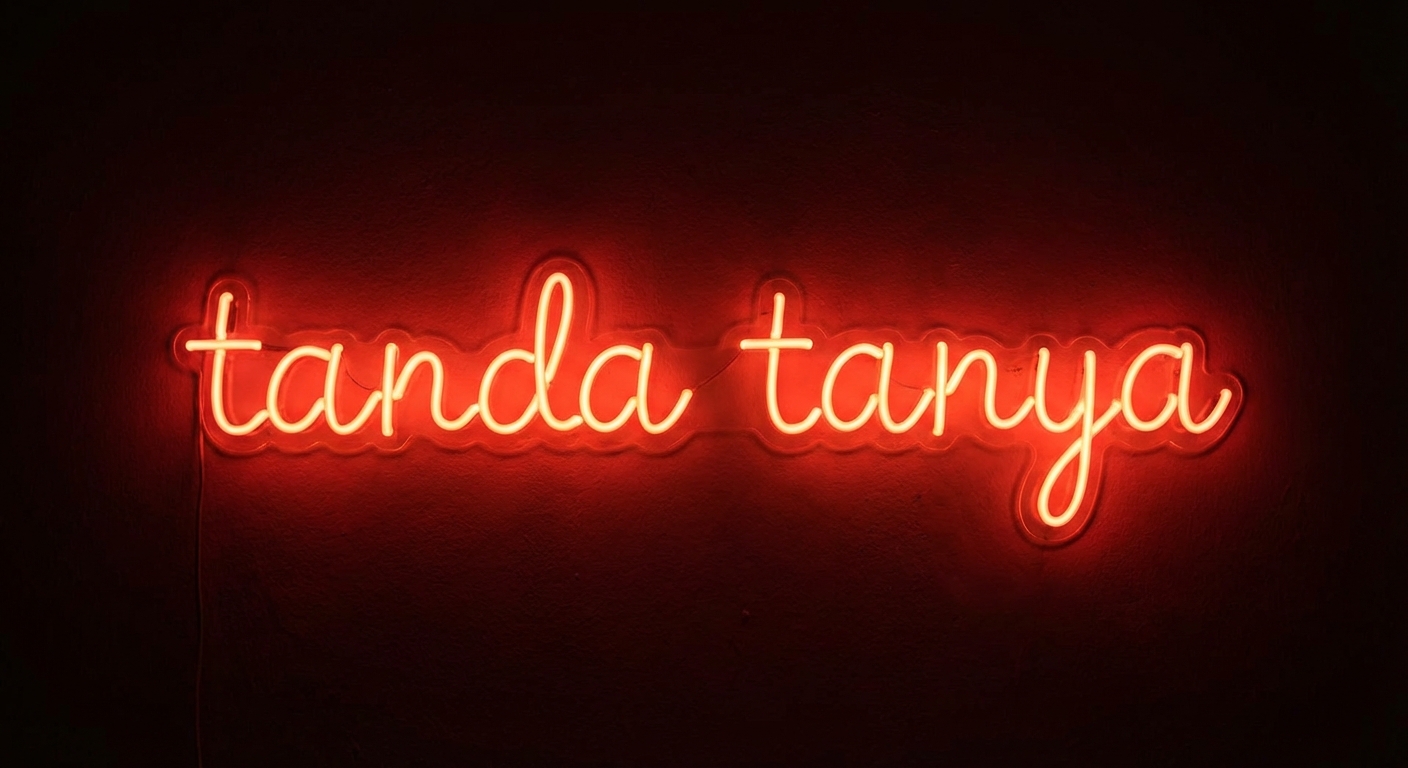 Tanda tanya neon merah