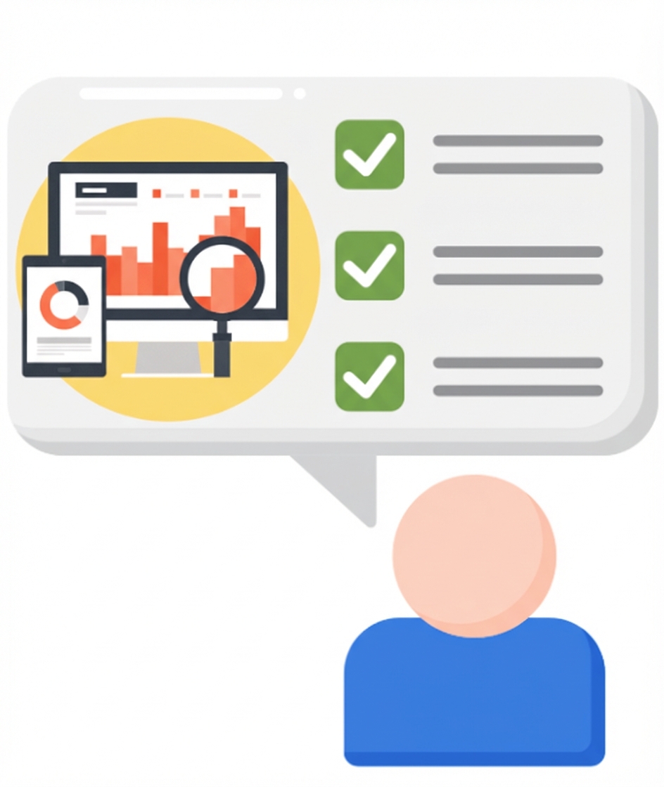 Orang berpikir cara memurnikan pertanyaan analitis.