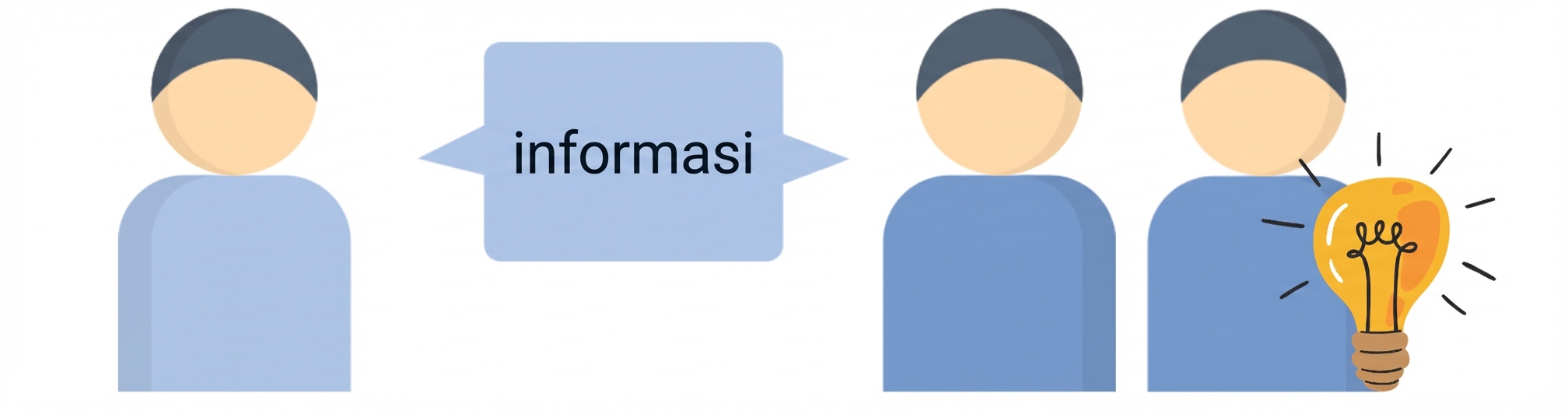 Tiga orang saling bertukar ide