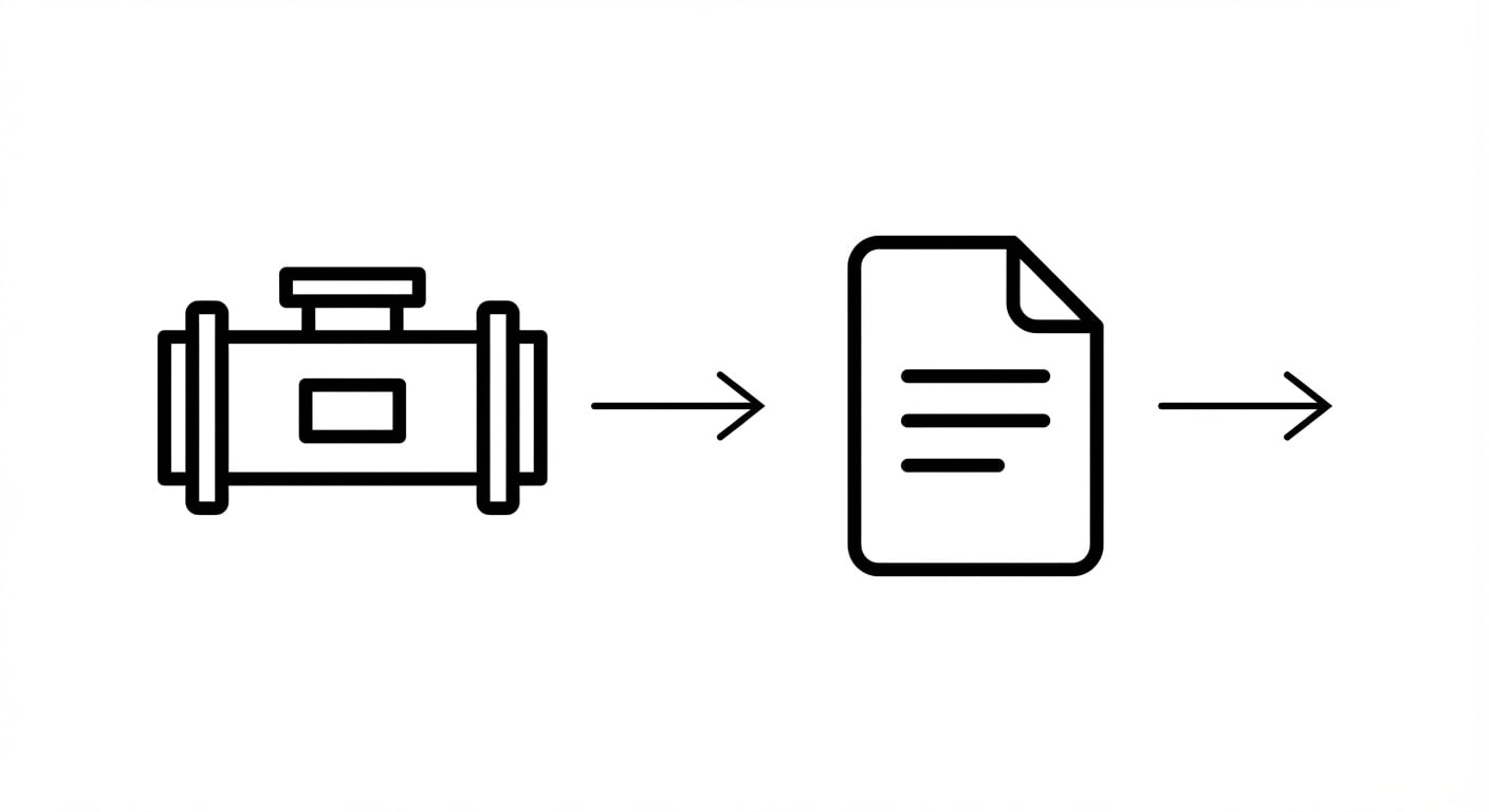 Alur pencatatan log untuk sebuah pipeline data.