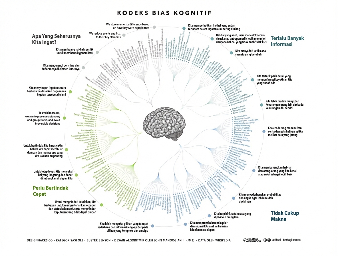 Ilustrasi berbagai bias kognitif.