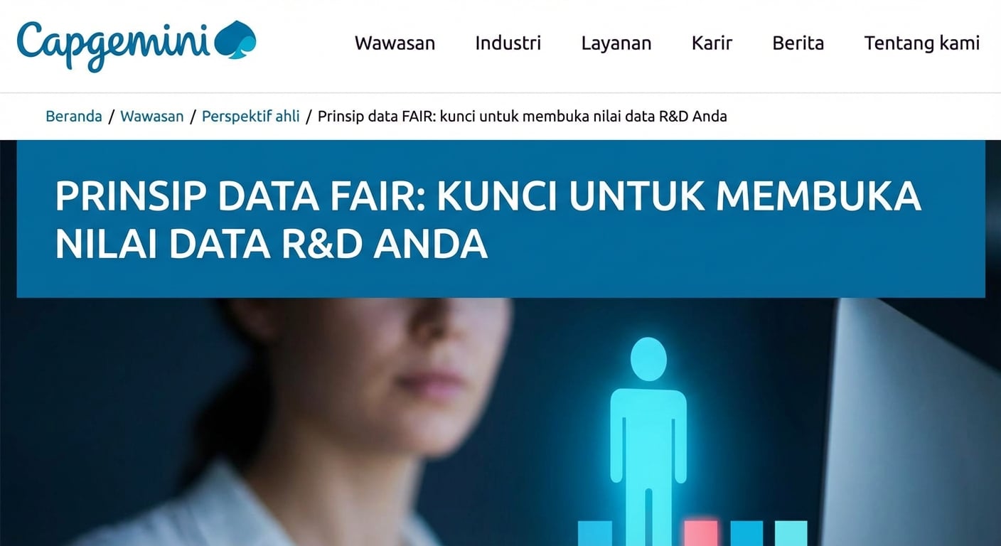 Tangkapan layar upaya Capgemini terkait prinsip data FAIR.