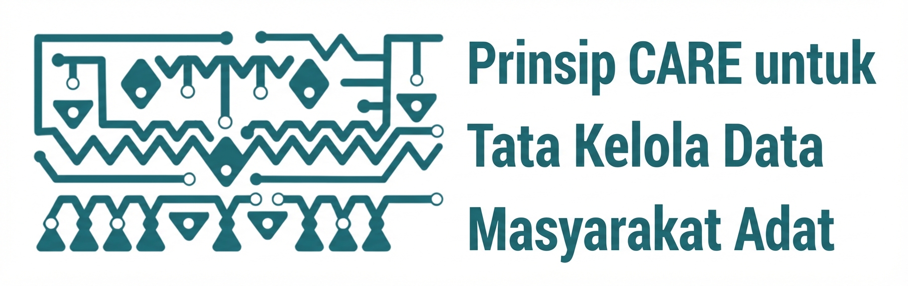Logo prinsip CARE untuk tata kelola data masyarakat adat.