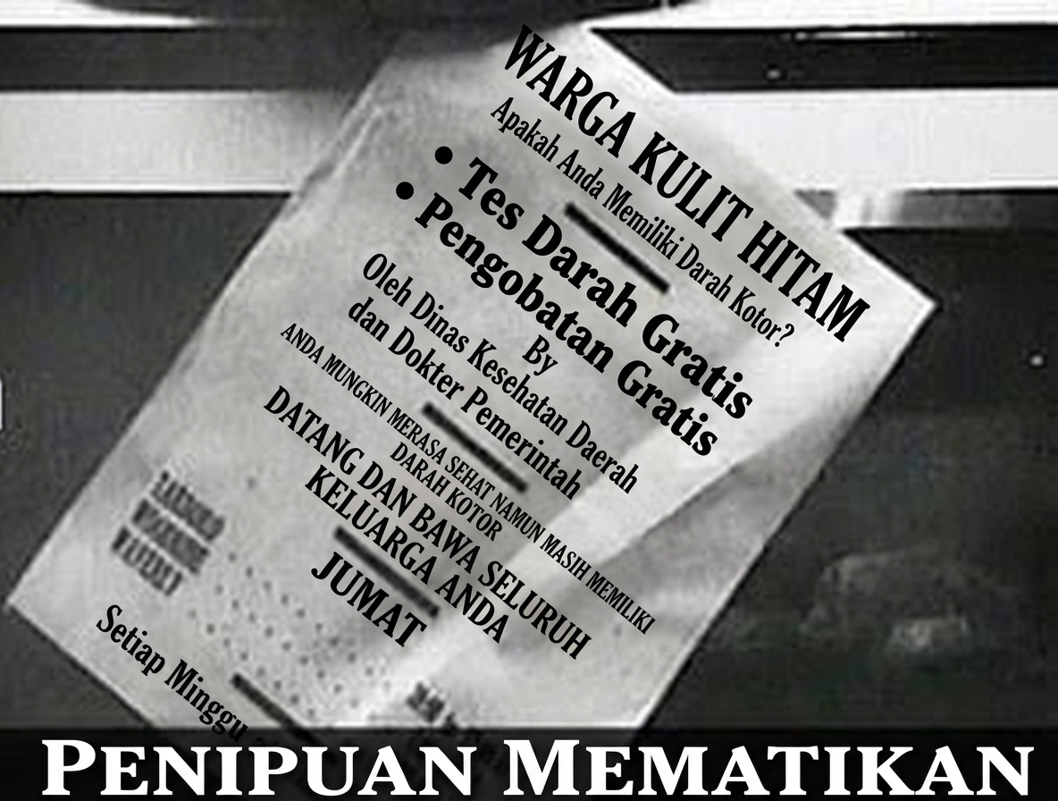 Selebaran perekrutan peserta untuk Studi Sifilis Tuskegee