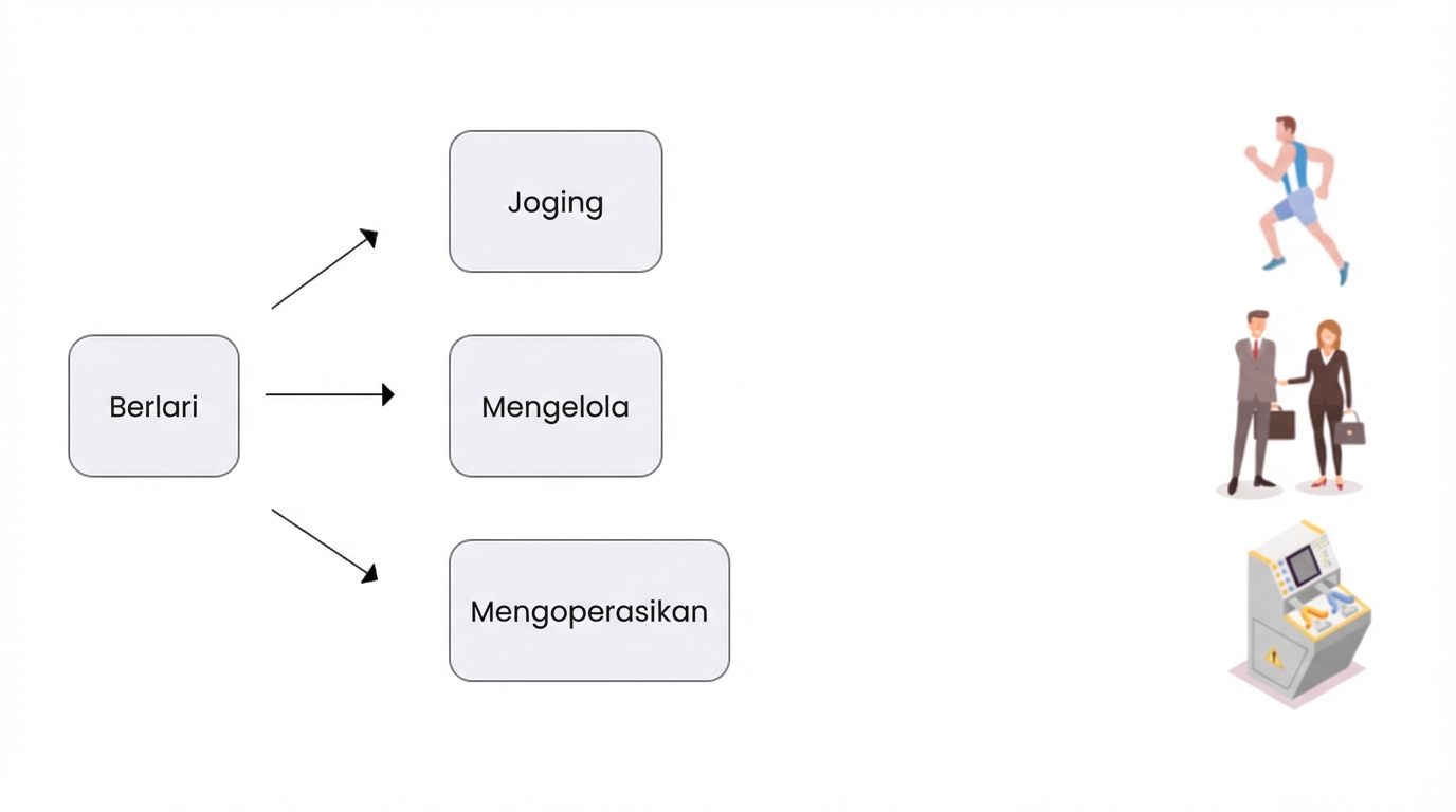 Gambar menampilkan kata 'Run' yang berarti mengoperasikan mesin