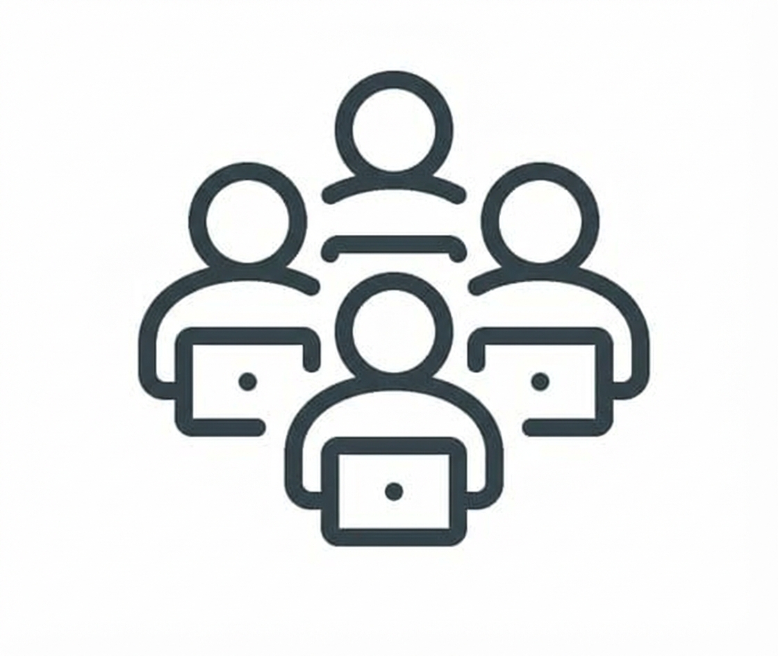 Tim memberi label data di komputer