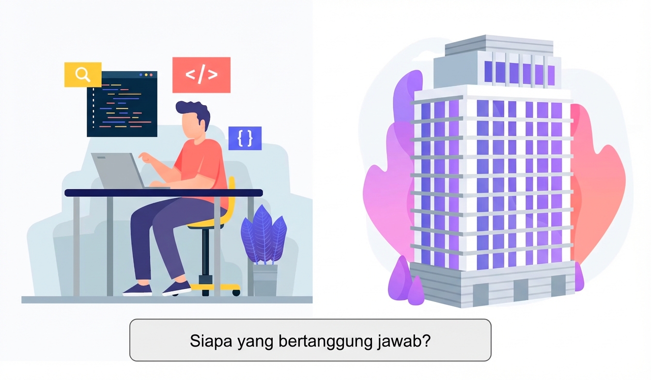 Akuntabilitas pengembang atau entitas yang menerapkan LLM