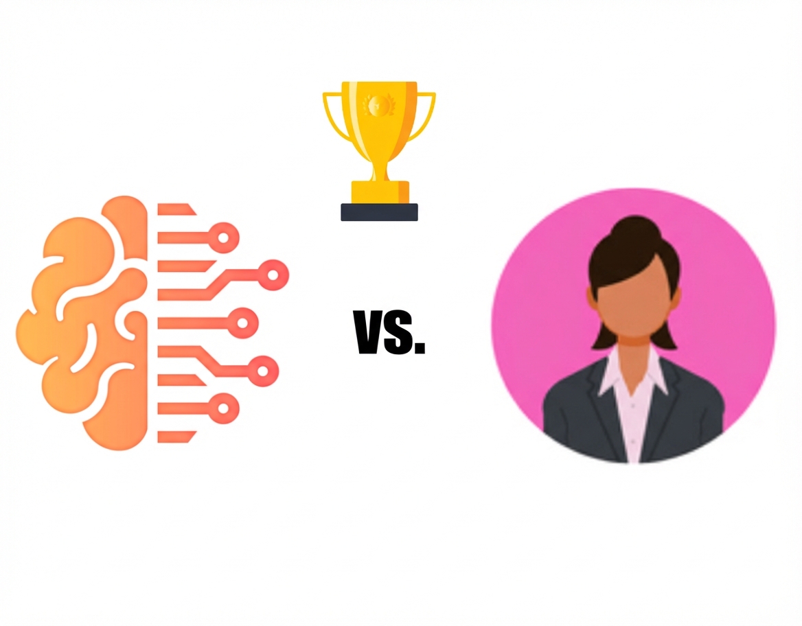 AI bersaing dengan manusia.