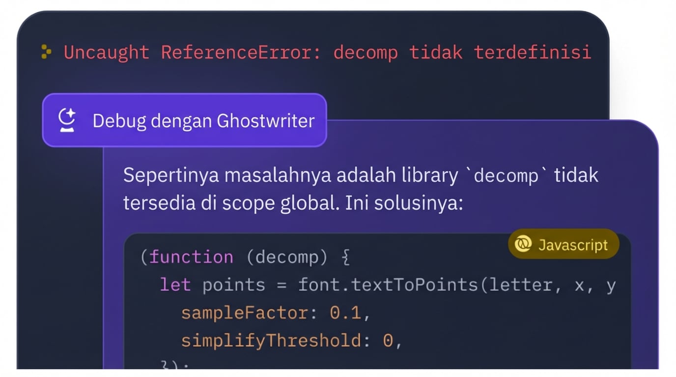 Tangkapan layar AI pembuat kode